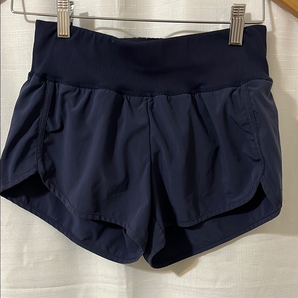 Zella Blue Athletic Shorts Lightweight Flared Hem